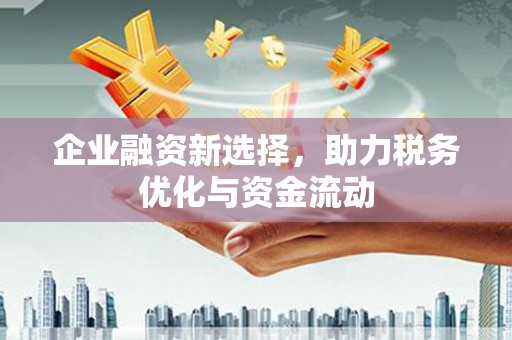 湖口企业融资新选择，助力税务优化与资金流动