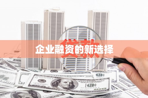 湖口企业融资的新选择