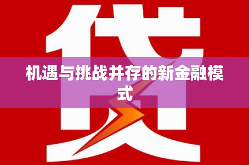 湖口机遇与挑战并存的新金融模式