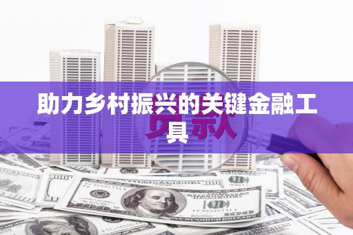 湖口助力乡村振兴的关键金融工具