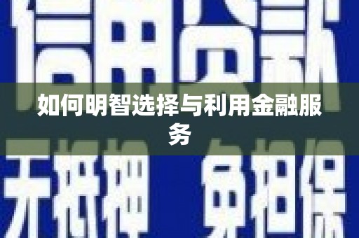 湖口如何明智选择与利用金融服务