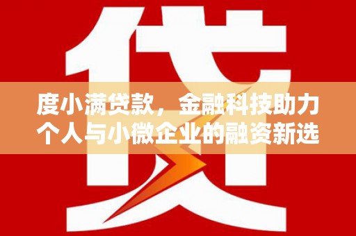 湖口度小满贷款，金融科技助力个人与小微企业的融资新选择
