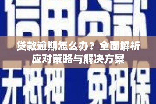 湖口贷款逾期怎么办？全面解析应对策略与解决方案