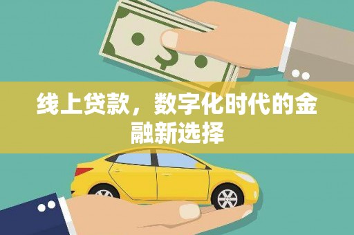 湖口线上贷款，数字化时代的金融新选择