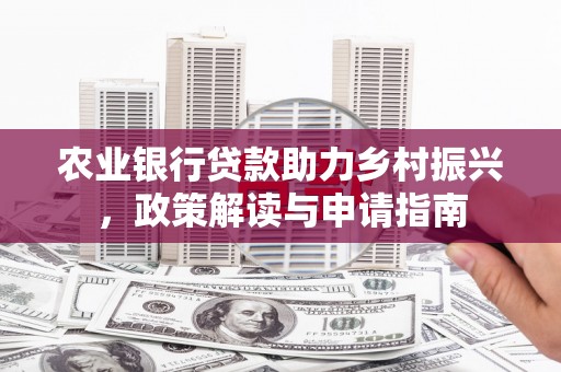 湖口农业银行贷款助力乡村振兴，政策解读与申请指南