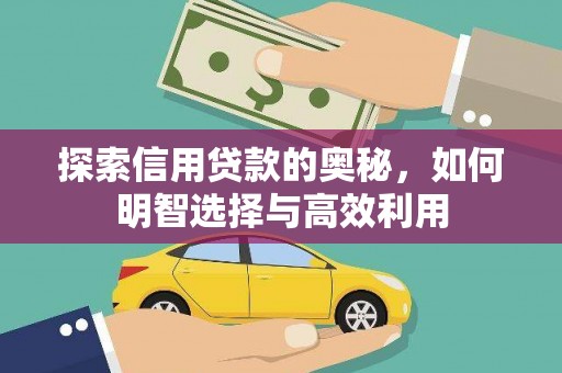 湖口探索信用贷款的奥秘，如何明智选择与高效利用