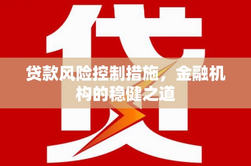 湖口贷款风险控制措施，金融机构的稳健之道