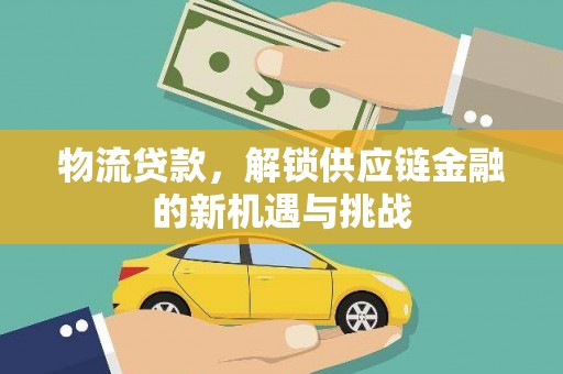 湖口物流贷款，解锁供应链金融的新机遇与挑战
