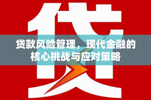 湖口贷款风险管理，现代金融的核心挑战与应对策略