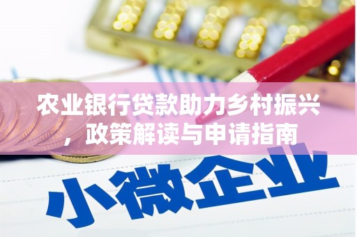 湖口农业银行贷款助力乡村振兴，政策解读与申请指南